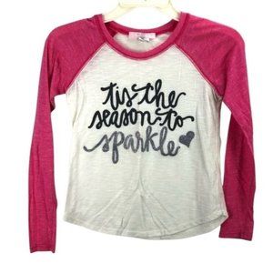5/$25 Girls Moa Moa Long sleeve Sparkle Top
